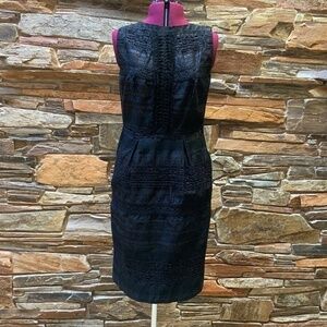 Piazza Sempione Black Brocade Sleeveless Dress (8)